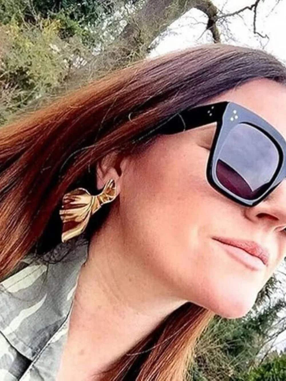 Women Oversized Sunglasses Designer Luxury Square Shades | Retro Trendy Big Larg
